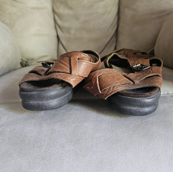 Mephisto‎ brown leather Sam fisherman sandals suze EU 45 US 12 main image 9